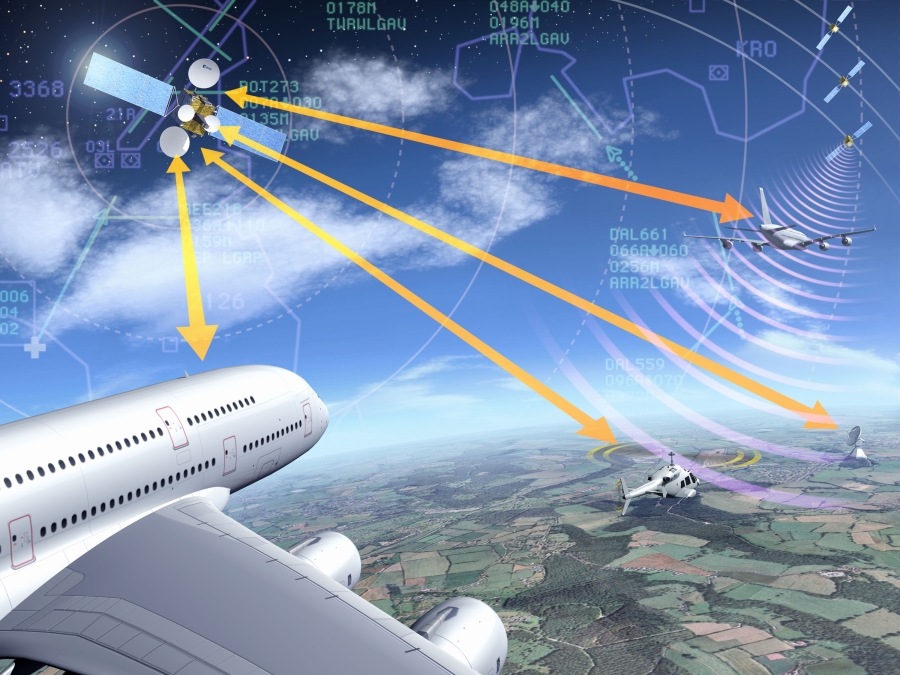 Illustration de la new SPACEBEL contribue à la gestion du trafic aérien Iris pour plus de sécurité dans le ciel