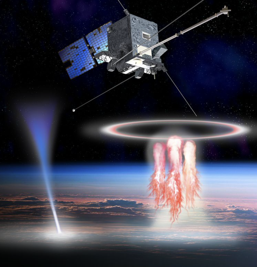 Illustration de la new Vega lance le satellite Taranis à la découverte des lumières d’orages: double référence pour SPACEBEL