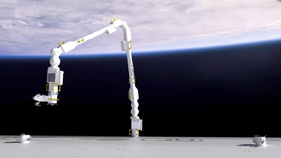 Illustration de la new ERA: Un nouveau bras pour l'ISS - Une histoire de persévérance européenne - Un contrat à long terme pour SPACEBEL