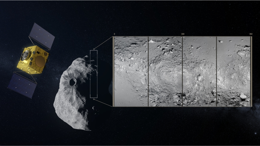 Illustration de la new SPACEBEL honore la journée internationale des astéroïdes avec un « selfie » dédié à Hera