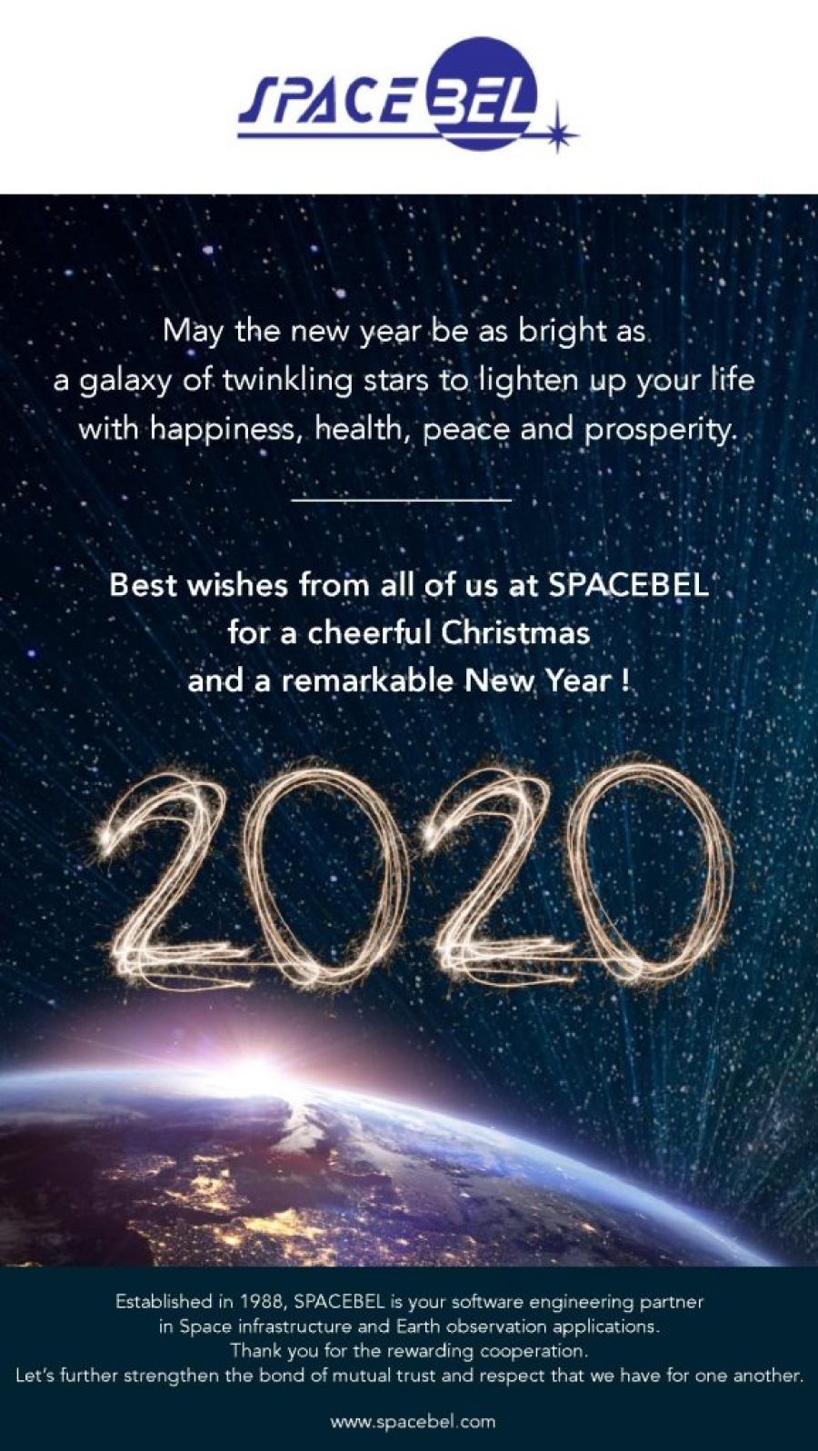 new illustration SPACEBEL Reaching Into 2020 Together